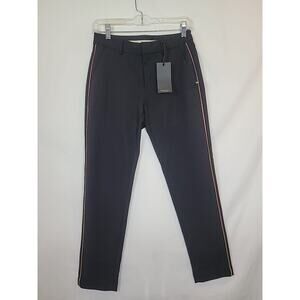 Scotch & Soda Pinstripe Preppy Military Style Women's Black Dress Pant Size XS